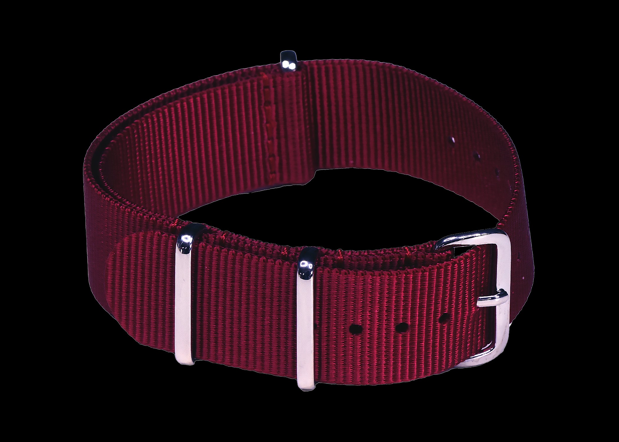 20mm Dark Red NATO Military Watch Strap