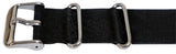 20mm Black Silicone/Rubber NATO Military Watch Strap