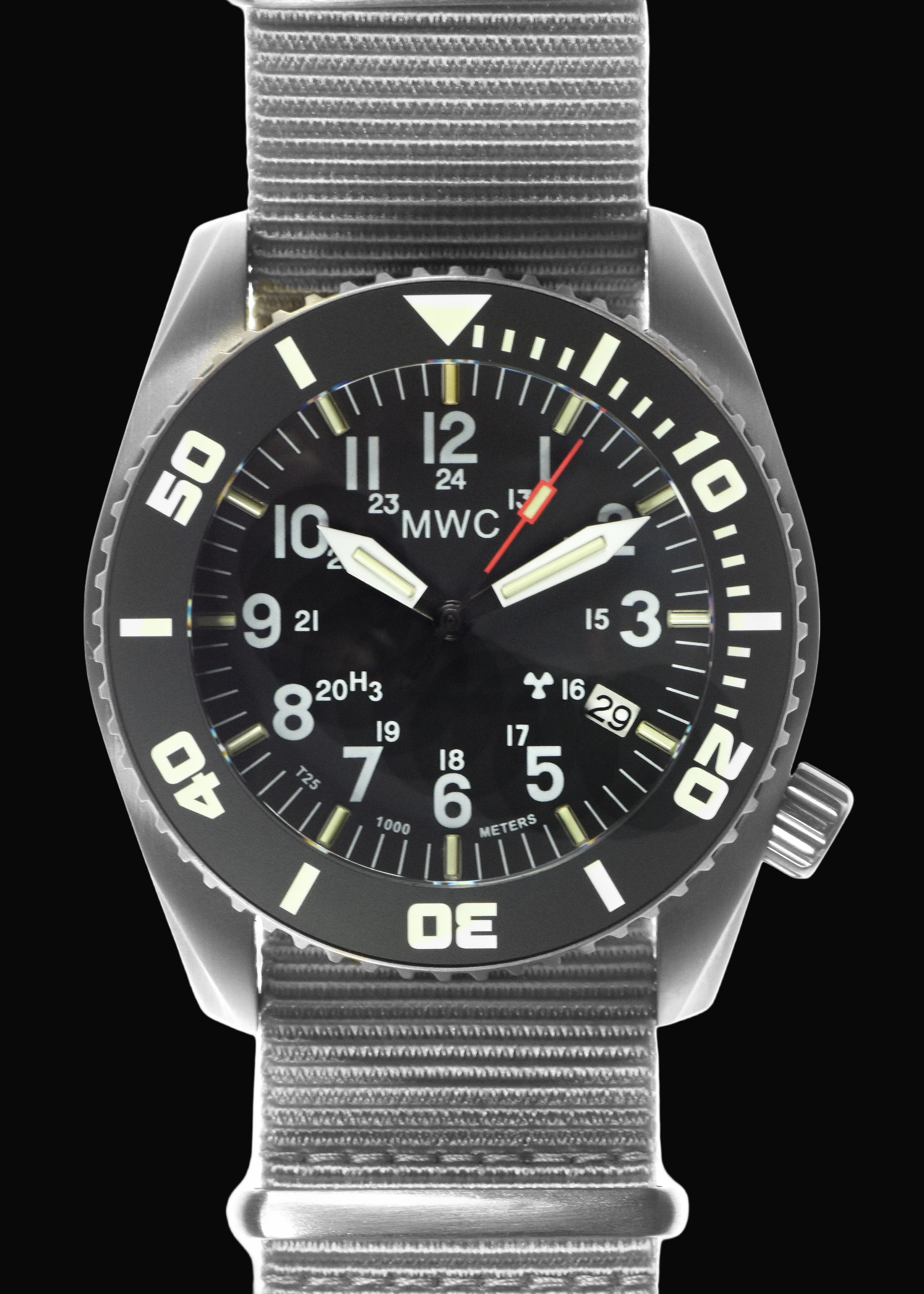 MWC "Depthmaster" 100atm / 3,280ft / 1000m Water Resistant Military Divers Watch in a Titanium Case with GTLS and Helium Valve (Automatic)