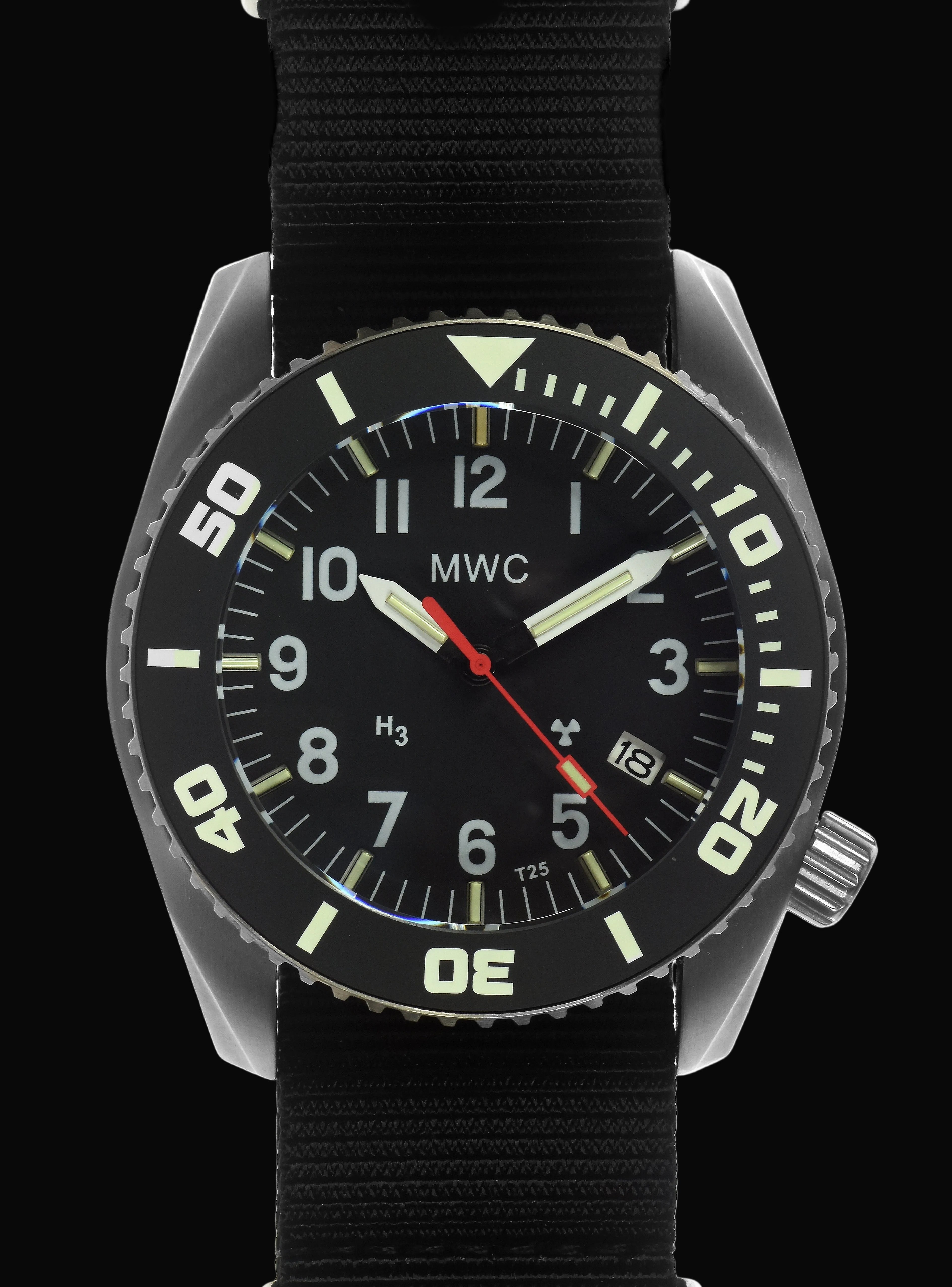MWC "Depthmaster" 100atm / 3,280ft / 1000m Water Resistant Military Divers Watch in a Titanium Case with GTLS and Helium Valve (Automatic)