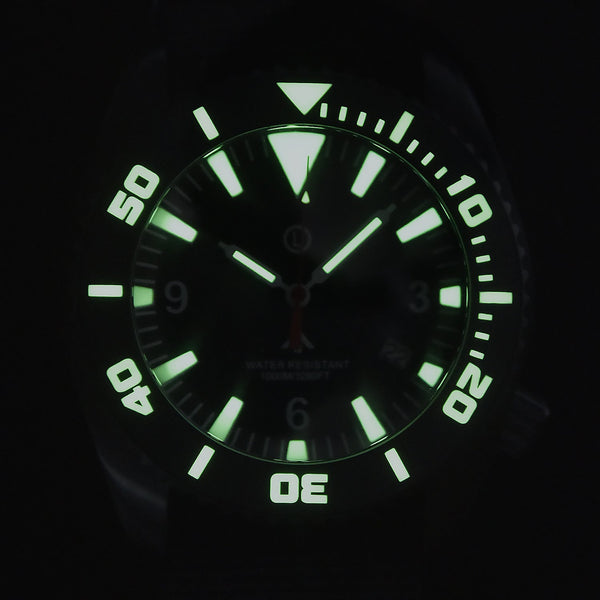 MWC "Depthmaster" 100atm / 3,280ft / 1000m Water Resistant Military Divers Watch in PVD Stainless Steel Case with Helium Valve (Quartz)