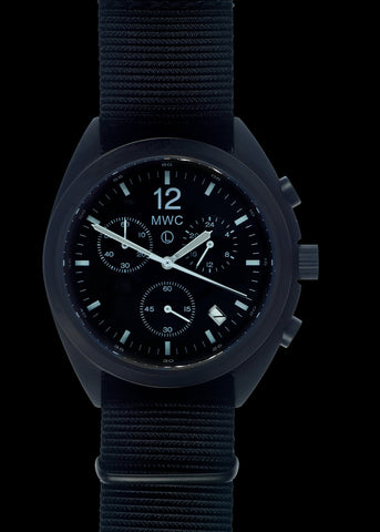 MWC NATO Pattern Stainless Steel Hybrid Military Pilots Chronograph with Sapphire Crystal