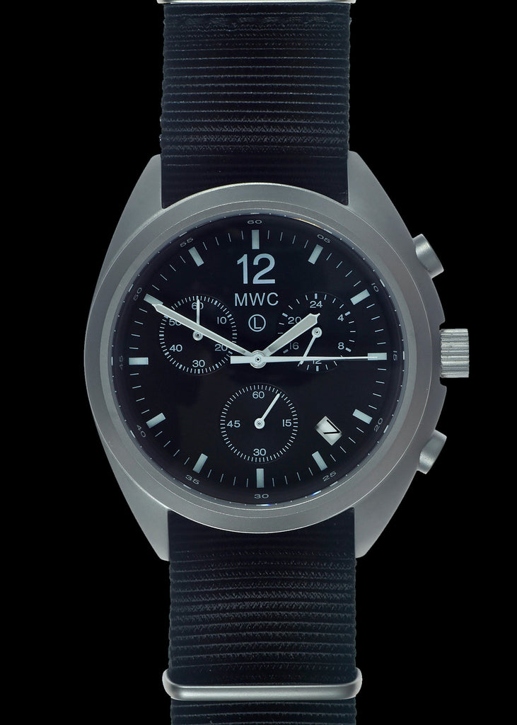 MWC NATO Pattern Stainless Steel Hybrid Military Pilots Chronograph with Sapphire Crystal