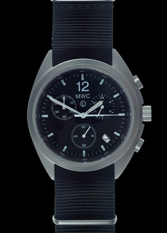 Limited Edition MWC 100m Water Resistant Stainless Steel Swiss Airline Pilots Chronograph