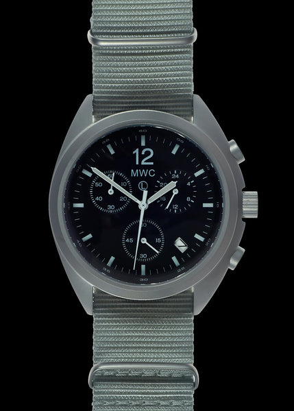 MWC NATO Pattern Stainless Steel Hybrid Military Pilots Chronograph with Sapphire Crystal