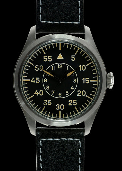 MWC Classic 46mm Limited Edition XL Luftwaffe Pattern Military Aviators Watch (Retro Dial Version) with Sapphire Crystal