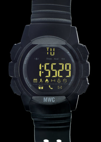 MWC Digital Multifunction Military Smart Watch with Bluetooth, Step Counter, 100m (330ft) Water Resistance, Remote Camera and Android / iOS Compatibility - May Need a New Battery