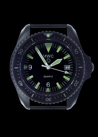 Latest MWC 2024 Pattern Quartz PVD Military Divers Watch with Sapphire Crystal and 10 Year Battery Life - NATO STOCK NUMBER NSN 6645-99-969-5589