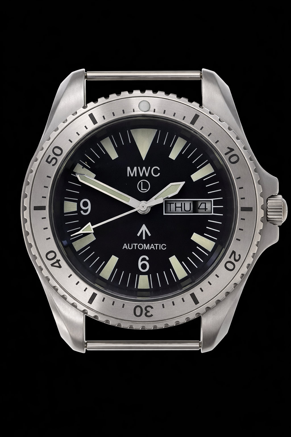 MWC Ltd Edition 1999-2001 Pattern Automatic Day/Date Military Divers Watch with Stainless Steel Case and Sapphire Crystal