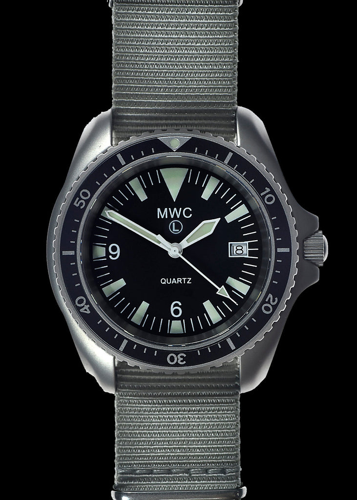 Latest MWC 2024 Pattern Quartz Military Divers Watch with Sapphire Crystal and 10 Year Battery Life - NATO STOCK NUMBER NSN 6645-99-157-3496