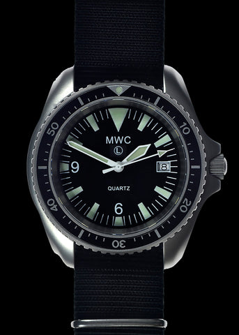 Latest MWC 2024 Pattern Quartz Military Divers Watch with Sapphire Crystal and 10 Year Battery Life - NATO STOCK NUMBER NSN 6645-99-157-3496