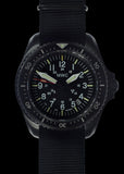 MWC Automatic Black PVD Military Divers Watch  - Tritium / GTLS Illumination, Ceramic Bezel and Sapphire Crystal
