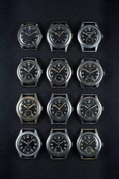 MWC 1940s/1950s "Dirty Dozen" Pattern General Service Watch with 31-Jewel Swiss Sellita SW260 Automatic Movement and Domed Vintage Box Sapphire Crystal