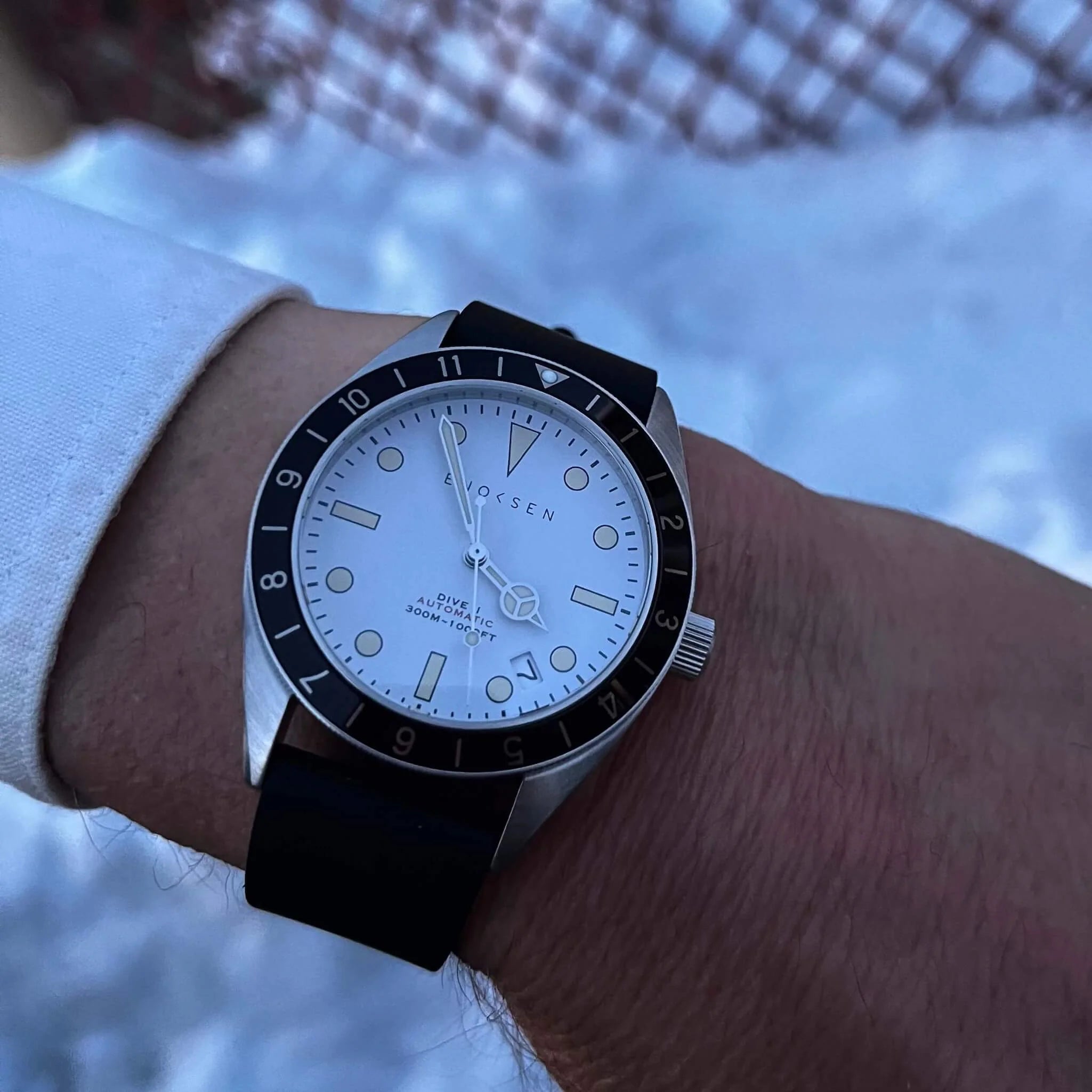 Limited Edition: Enoksen Automatic Dive Watch - White Dial Edition ◇ 39mm