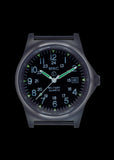 MWC G10LM 12/24 Cover Non Reflective Black PVD Military Watch