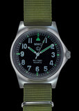 MWC G10 LM Stainless Steel Non Date Military Watch (Olive Green Strap)