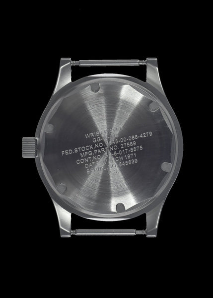 GG-W-113 U.S 1960s Pattern Automatic 100m/330ft Water Resistant Military Watch with Shatter and Scratch Resistant Sapphire Box Crystal