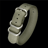 22mm Grey Ballistic Nylon Zulu Pattern Military Watch Strap