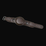 20mm Brown 1950s Pattern Leather Military Watch Strap with Protective Face Cover