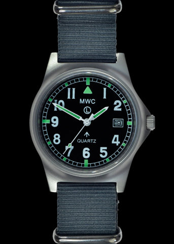 MWC G10LM Stainless Steel Military Watch – Admiralty Grey NATO Strap (Contract Model with Broad Arrow / Pheon)