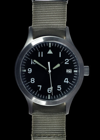 MWC Mk III Stainless Steel 1950's Pattern 100m Water Resistant Automatic Military Watch with Sapphire Crystal (Unbranded Variant)