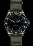 MWC 300m Stainless Steel Quartz Military Divers Watch with Tritium GTLS and 10 Year Battery Life