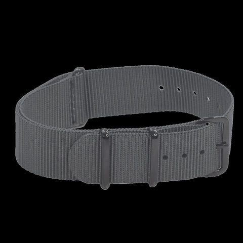 20mm Admiralty Grey NATO Watch Strap with PVD Black Covert Buckles