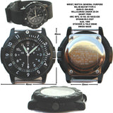 MWC P656 Latest Model Titanium Tactical Series Watch with Subdued Dial, GTLS Tritium and Ten Year Battery Life (Date Version)