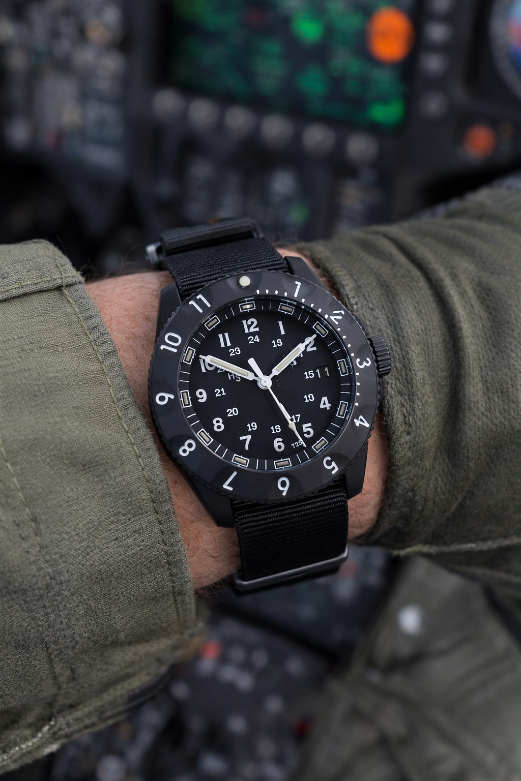 MWC P656 2025 Model PVD Tactical Series Watch with GTLS Tritium, Sapphire Crystal and a 24 Jewel Automatic Movement