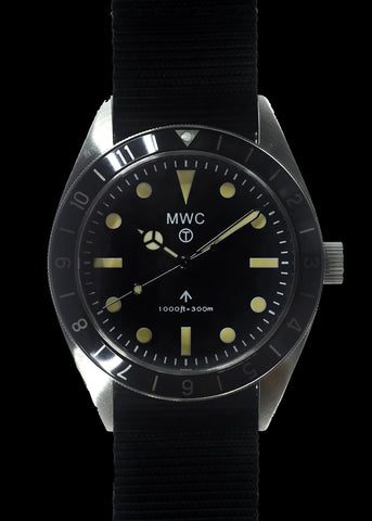 MWC Classic 1960s Pattern Divers Watch with Retro Luminous Paint and a Hybrid Mechanical/Quartz Movement