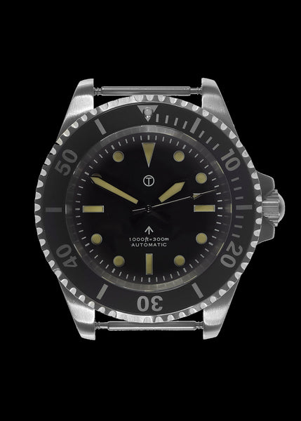 MWC 24 Jewel 1982 Pattern 300m Automatic Military Divers Watch with Sapphire Crystal on a NATO Webbing Strap (Non Date Version)