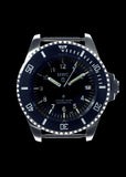 MWC 24 Jewel 300m Automatic Military Divers Watch with Tritium GTLS Illumination, Sapphire Crystal and Ceramic Bezel and Steel Bracelet