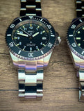 MWC 24 Jewel 300m Automatic Military Divers Watch with Tritium GTLS Illumination, Sapphire Crystal and Ceramic Bezel and Steel Bracelet