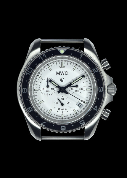 MWC NATO Pattern Stainless Steel Military Pilots Chronograph with Sapphire Crystal and Swiss Ronda Movement- 12 Hour GMT Bezel