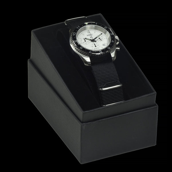 MWC NATO Pattern Stainless Steel Military Pilots Chronograph with Sapphire Crystal and Swiss Ronda Movement- 12 Hour GMT Bezel