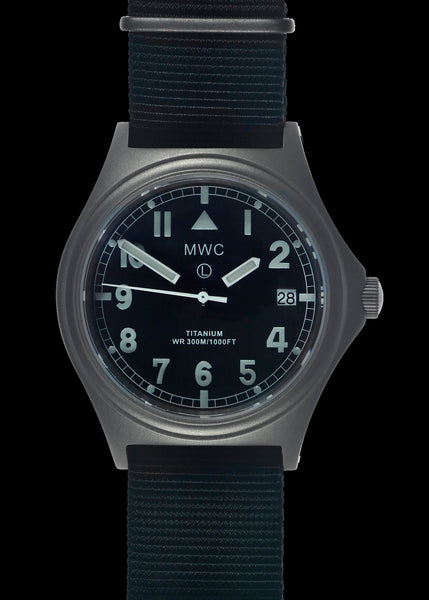 MWC Titanium General Service Watch, 300m Water Resistant, 10 Year Battery Life, Luminova, Sapphire Crystal and 12 Dial Format (Date Version)