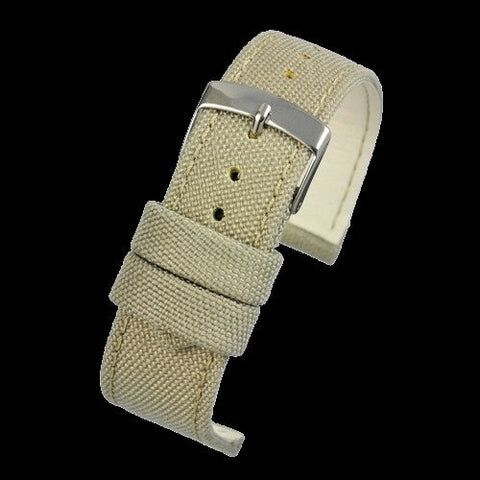 24mm Tan High Grade Saddle Leather Zulu Military Watch Strap