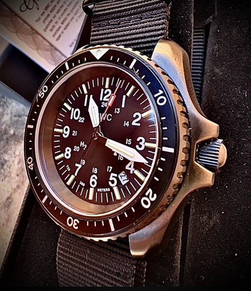 MWC Automatic Black PVD Military Divers Watch  - Tritium / GTLS Illumination, Sapphire Crystal and 60 Hour Power Reserve