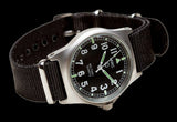 MWC G10 LM Stainless Steel Military Watch Non Date (Black NATO Strap)