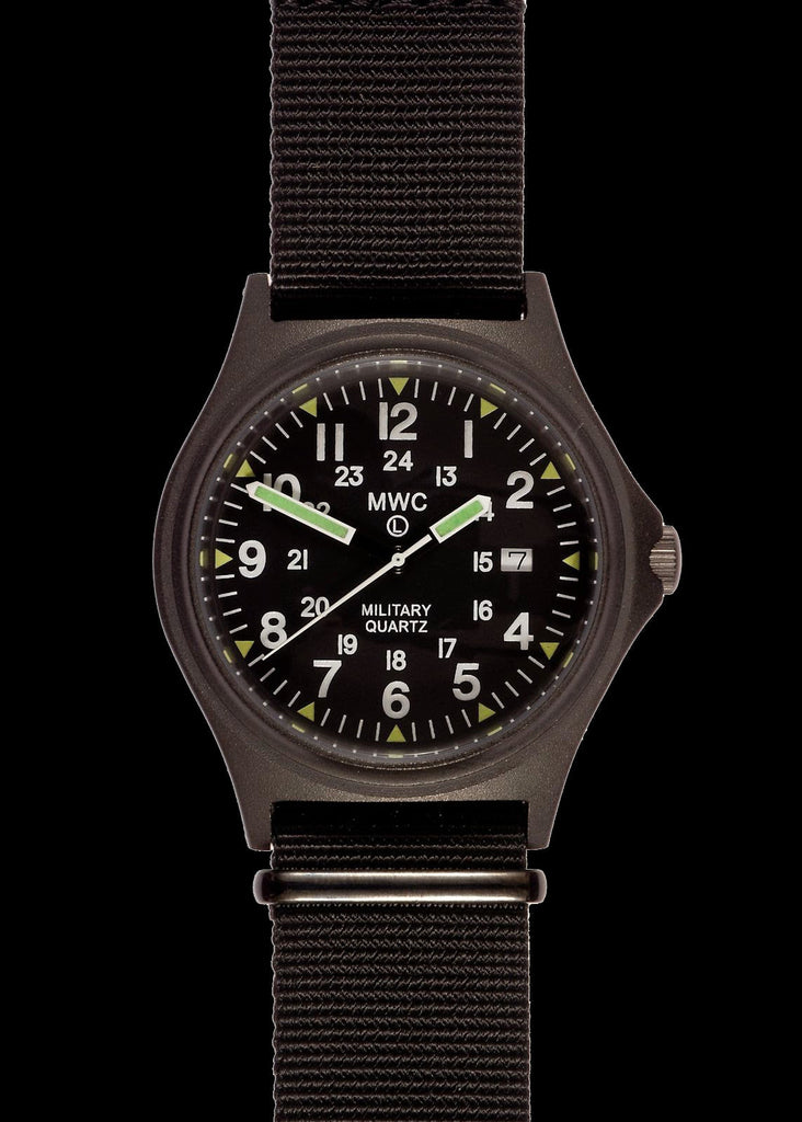 MWC G10BH PVD 12/24 50m Water Resistant Military Watch with Battery Hatch, Fixed Strap Bars and 60 Month Battery Life