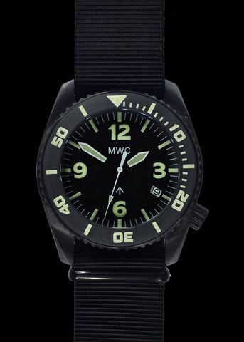 MWC Classic 1960s Pattern Dual Time Zone Automatic Divers Watch with Retro Luminous Paint and Sapphire Crystal