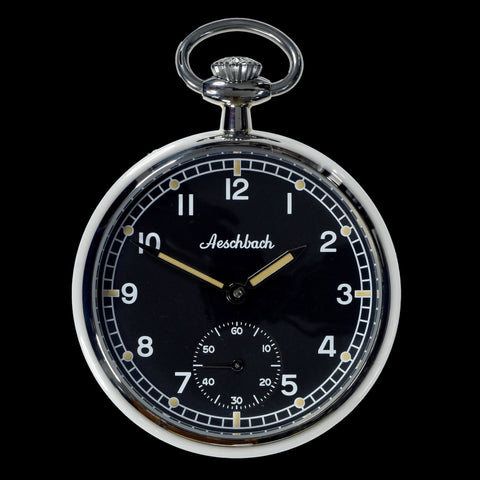 General Service Military Pocket Watch (Hybrid Movement with Black Dial)