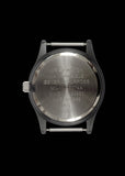 MWC Classic 1960s/70s Pattern Matt Black Vietnam Watch on Matching Webbing Strap