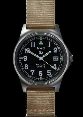MWC G10 LM Stainless Steel Military Watch (Grey Strap) With Date Window