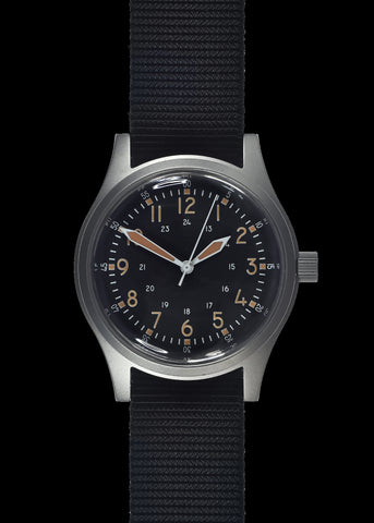 MWC MKIII Expedition Watch (100m Water Resistant) 1950s Pattern Automatic Ltd Edition Military Watch in black PVD