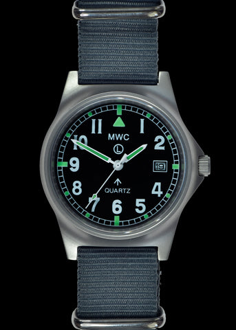 MWC G10 50m Water Resistant PVD Stealth with Battery Hatch, Solid Strap Bars and 60 Month Battery Life