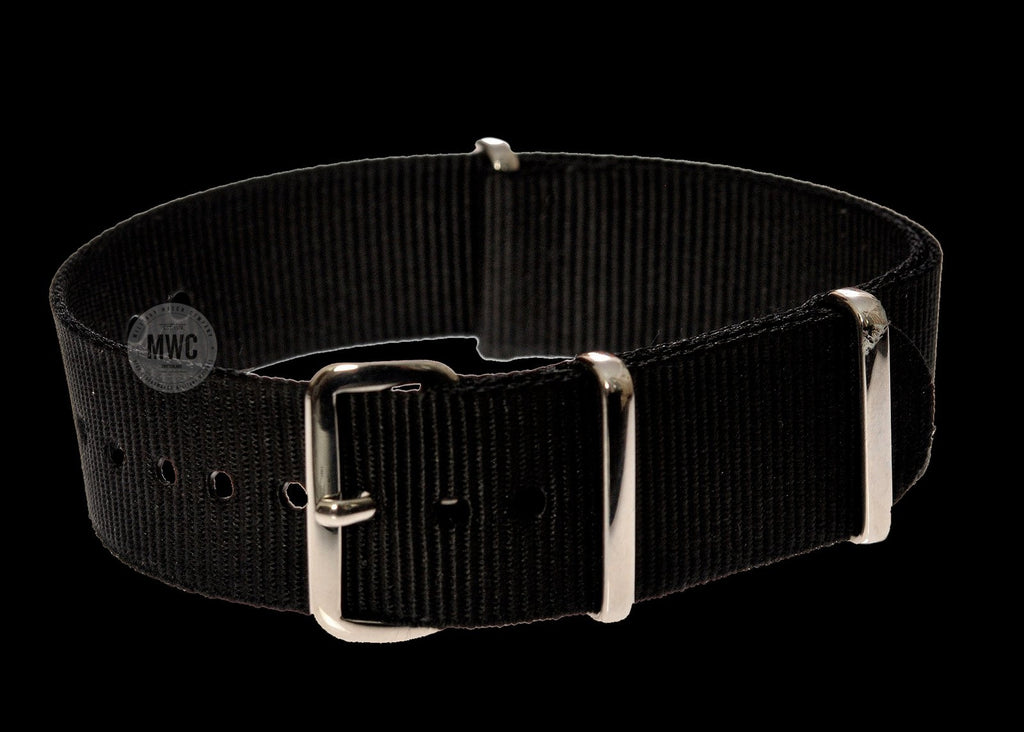 18mm Black NATO Military Watch Strap