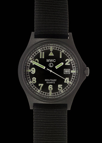 MWC G10 50m (165ft) Water Resistant NATO Pattern Military Watch with Sand Blasted Case Finish, Fixed Strap Bars and 60 Month Battery Life