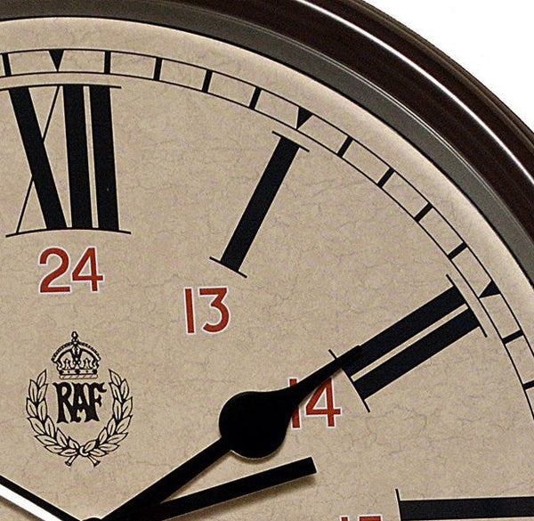 RAF 1943 Pattern Replica 12/24 Wall Clock 12