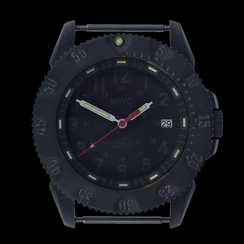 MWC P656 Latest  Model Titanium Tactical Series Watch with Subdued Dial, GTLS Tritium and Ten Year Battery Life (Non Date Version)